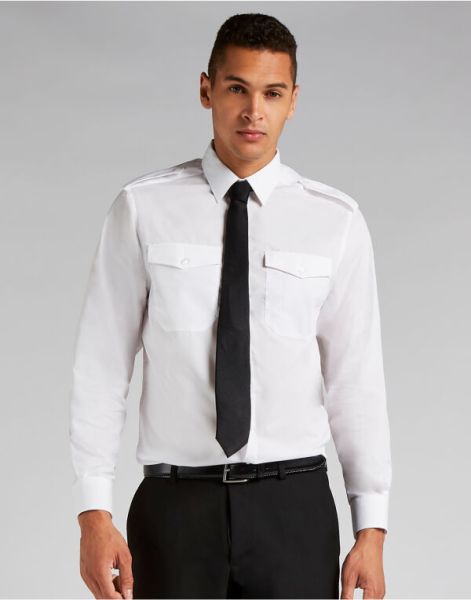 tailored fit long sleeve pilot shirt; pilot shirt tailored fit long sleeve;