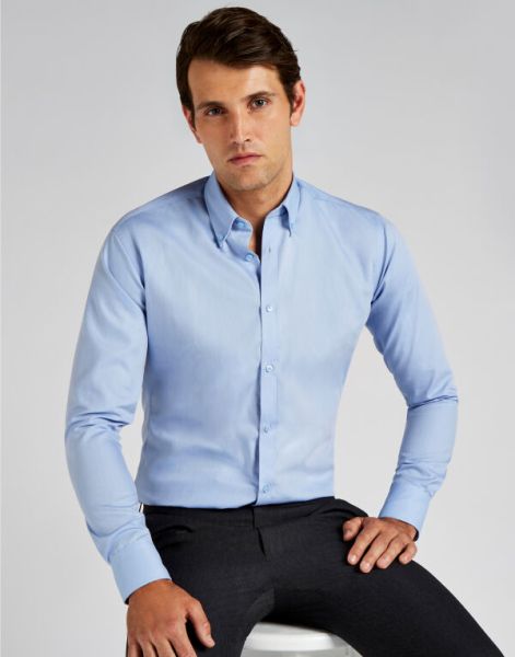 Slim Fit Non Iron Long Sleeve Twill Shirt