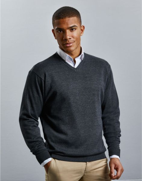 men's pullover vneck knitted