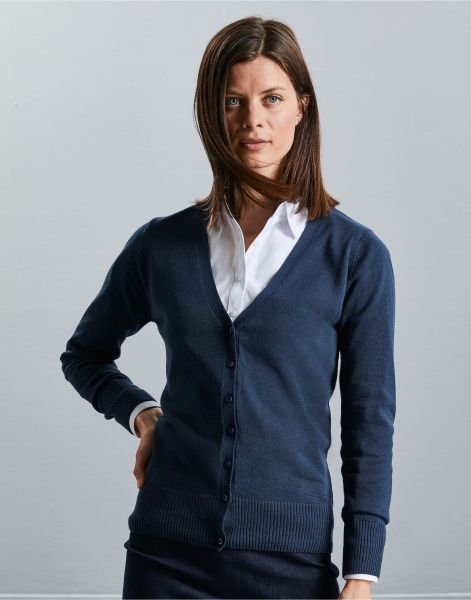 ladies' v-neck knitted cardigan