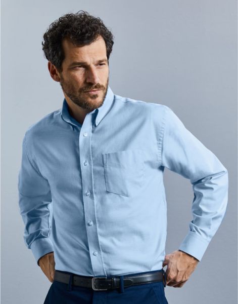 long sleeve easy care oxford shirt for men