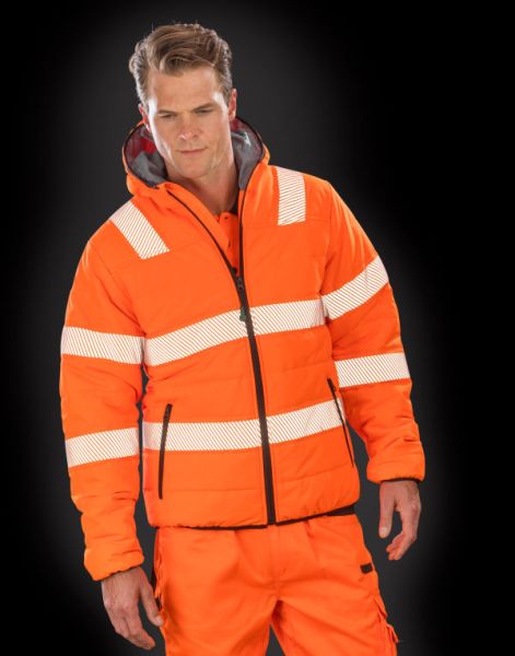 safety jacket recycled ripstop padded