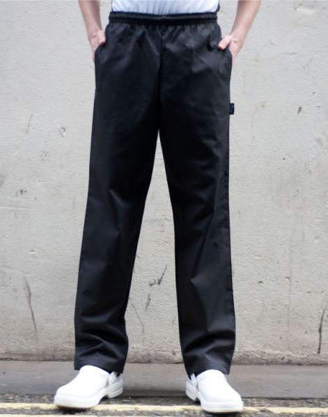 Unisex Elasticated Black Trouser