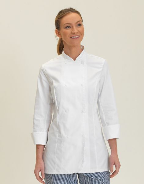 Ladies' Long Sleeve Fitted Chef's Jacket