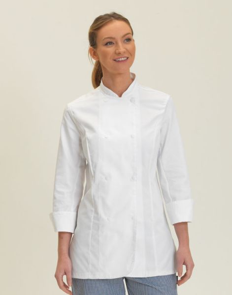 Ladies' Long Sleeve Fitted Chef's Jacket