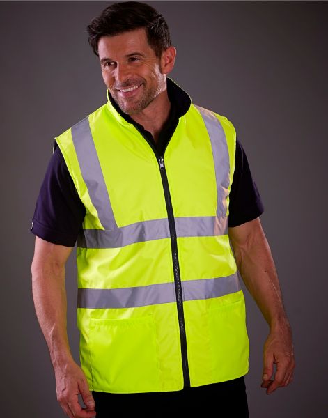 hi-vis reversible fleece vest