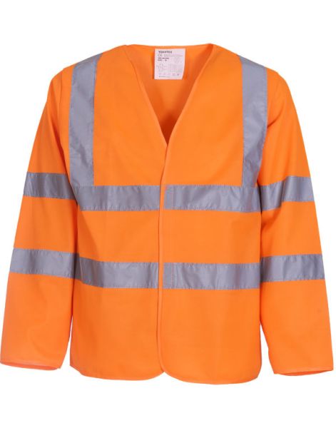 long sleeve waistcoat hi-vis