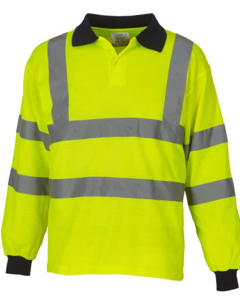 polo shirt long sleeve hi-vis