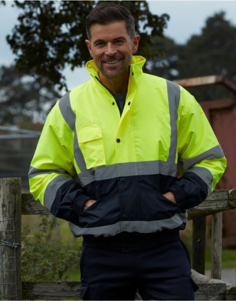 bomber jacket two tones hi-vis