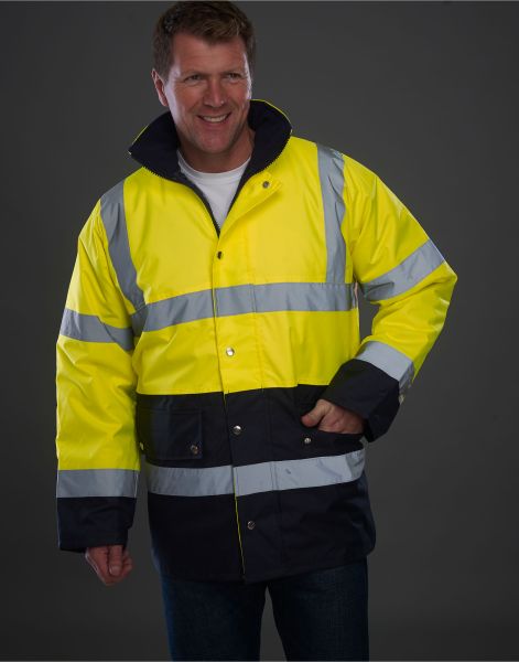 hi-vis two tone motorway jacket