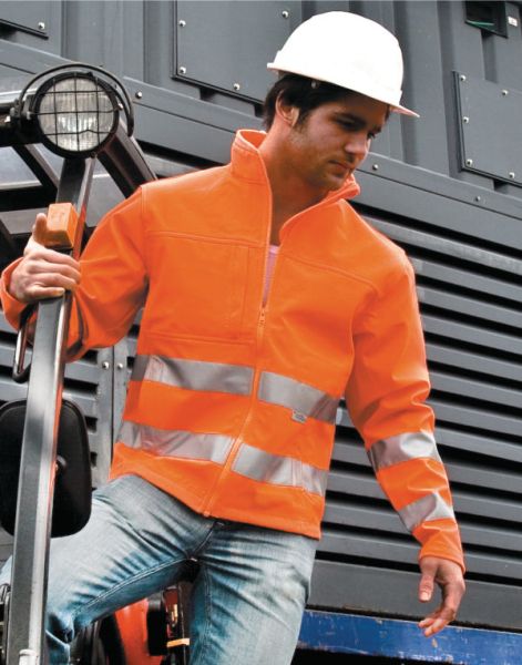 soft-shell jacket hi-vis