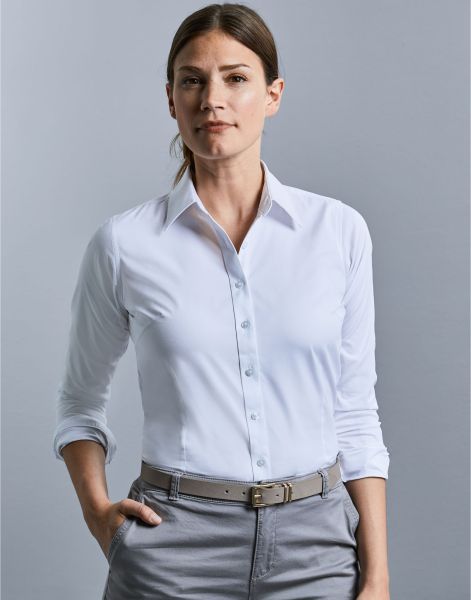 Ladies' Long Sleeve Tailored Coolmax Shirt