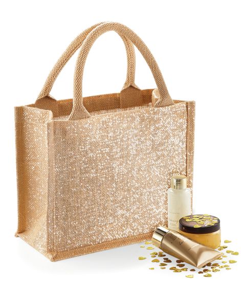 shimmer jute mini gift bag