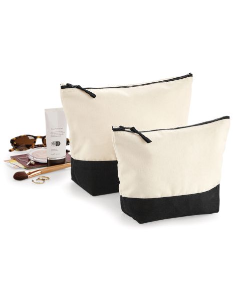 dipped base canvas accessory bag