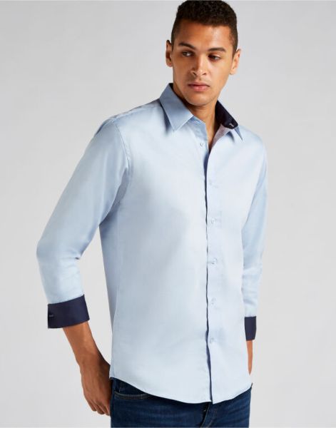 Tailored Fit Long Sleeve Premium Contrast Oxford Shirt