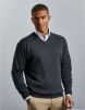 men's v-neck knitted pullover