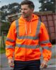 zipped hoodie hi-vis